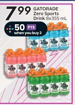 GATORADE Zero Sports Drink 8x355 mL