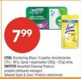 LYSOL Disinfecting Wipes / SWIFFER Household Cleaning Products