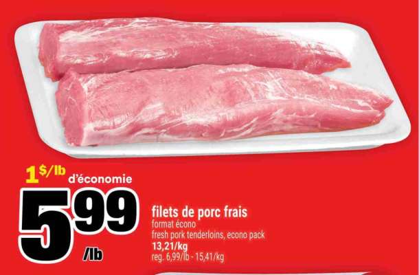 FILETS DE PORC FRAIS