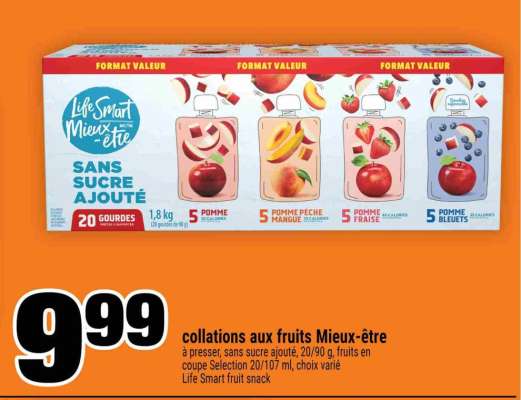 collations aux fruits Mieux-être