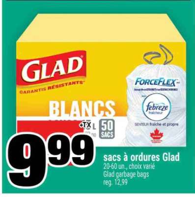 sacs à ordures Glad
