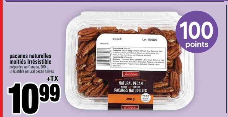 pacanes naturelles moitiés Irrésistible