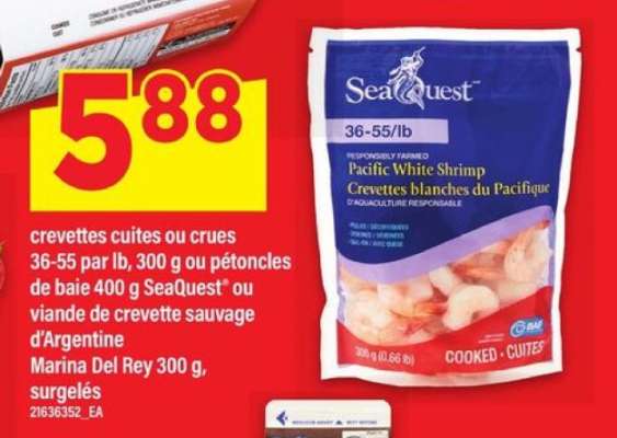 Seaquest Pacific White Shrimp