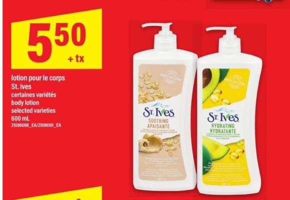 St. Ives Body Lotion