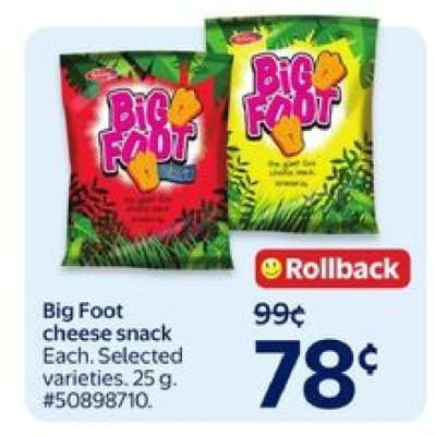 Big Foot cheese snack