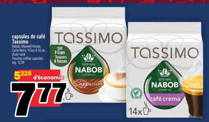 CAPSULES DE CAFÉ TASSIMO