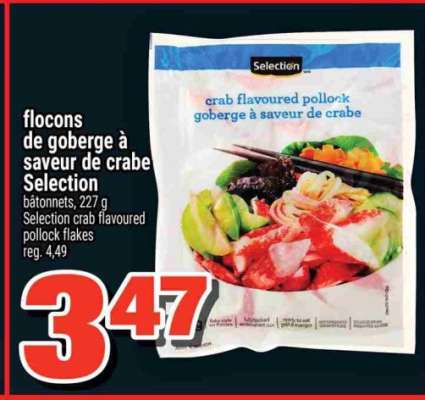 FLOCONS DE GOBERGE À SAVEUR DE CRABE SELECTION