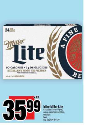 bière Miller Lite