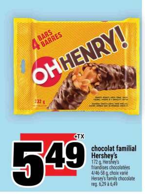 chocolat familial Hershey's