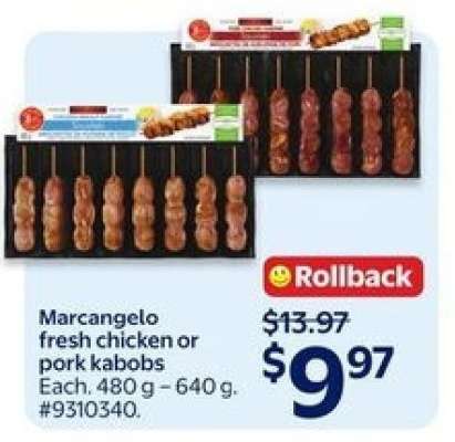 Marcangelo Fresh Chicken or Pork Kabobs