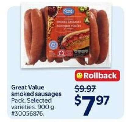 Great Value Smoked Sausages
