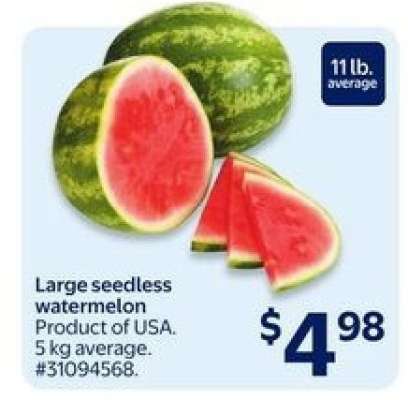 Large Seedless Watermelon