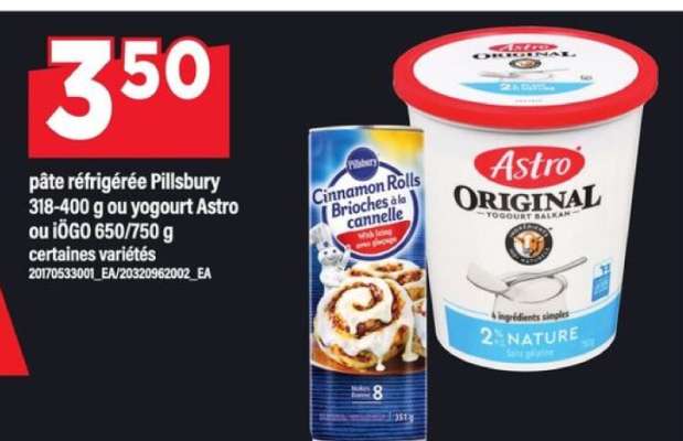 Pillsbury ou yogourt Astro