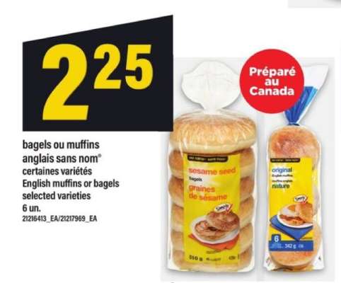 bagels ou muffins anglais sans nom