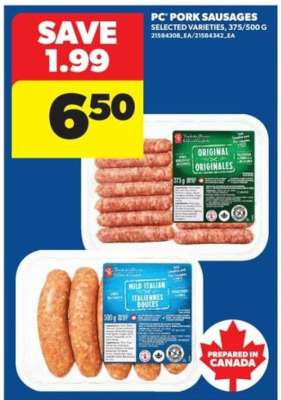 PC Pork Sausages