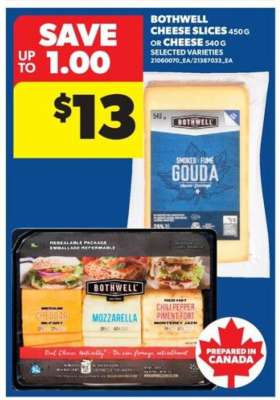 Bothwell Cheese Slices 450g or Cheese 540g