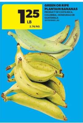Green or Ripe Plantain Bananas