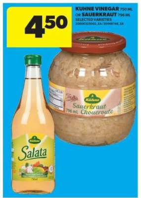 Kühne Vinegar or Sauerkraut