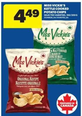MISS VICKIE'S KETTLE COOKED POTATO CHIPS