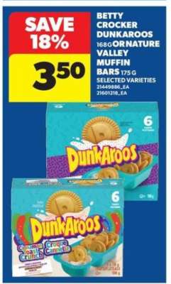 Betty Crocker Dunkaroos or Nature Valley Muffin Bars