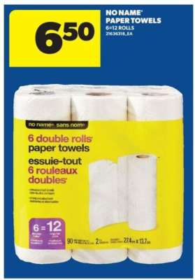 NO NAME PAPER TOWELS