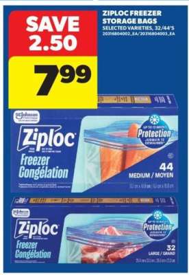 Ziploc Freezer Storage Bags