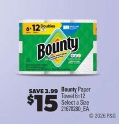 Bounty Paper Towel 6=12