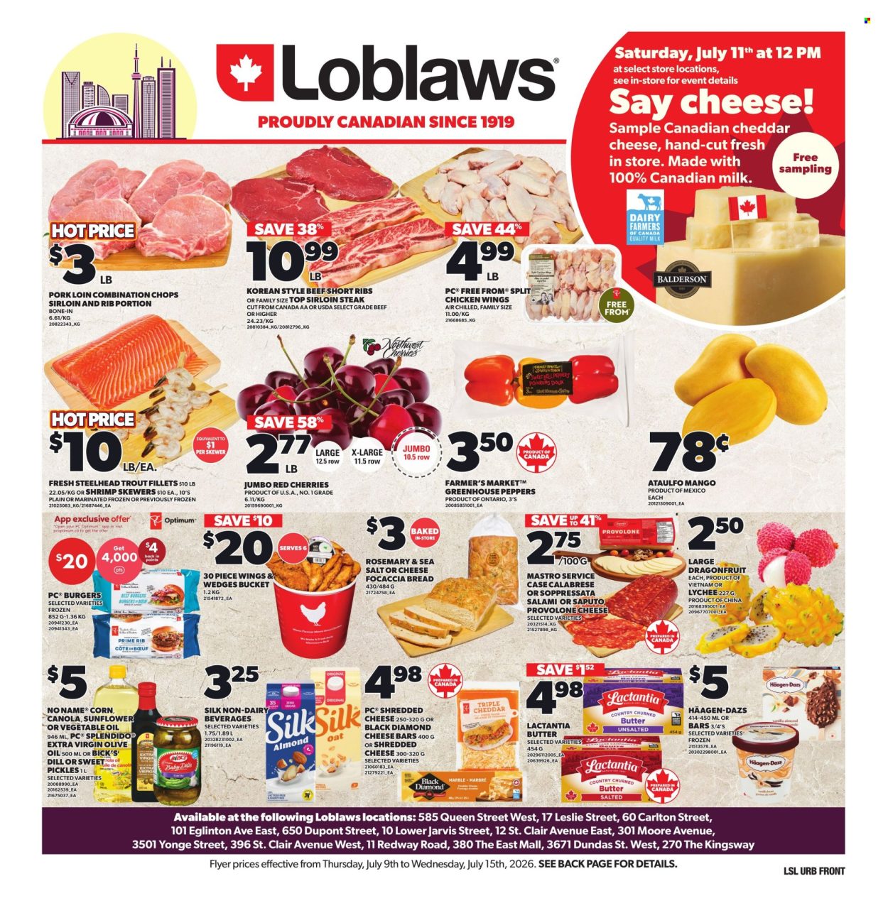 Loblaws flyer  - July 09, 2026 - July 15, 2026. Page 1