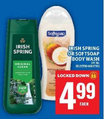 IRISH SPRING or SOFTSOAP BODY WASH