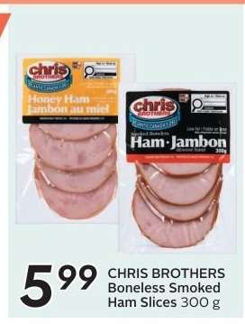 CHRIS BROTHERS Boneless Smoked Ham Slices 300 g