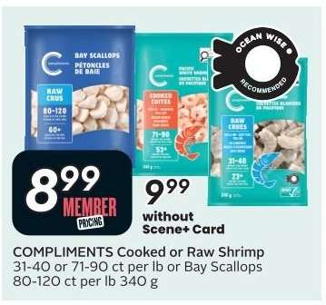 COMPLIMENTS Cooked or Raw Shrimp