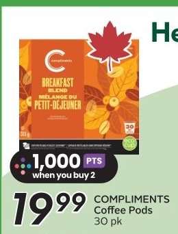 COMPLIMENTS Coffee Pods 30 pk