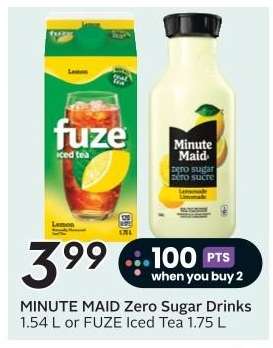 MINUTE MAID Zero Sugar Drinks or FUZE Iced Tea