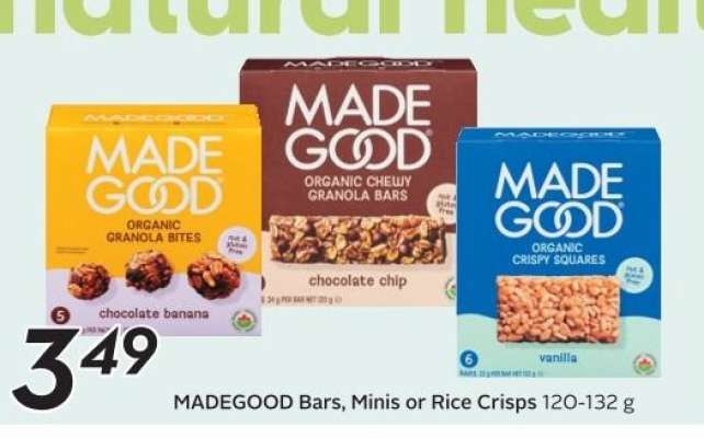 MADEGOOD Bars, Minis or Rice Crisps