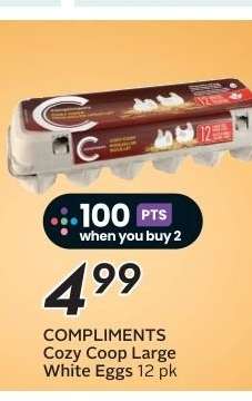 COMPLIMENTS Cozy Coop Large White Eggs 12 pk