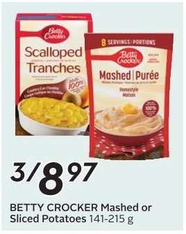 BETTY CROCKER Mashed or Sliced Potatoes