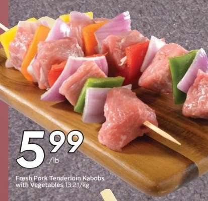 Fresh Pork Tenderloin Kabobs with Vegetables
