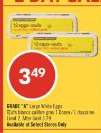 GRADE "A" LARGE WHITE EGGS