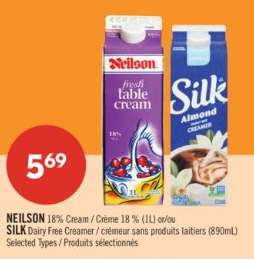 NEILSON 18% Cream / SILK Dairy Free Creamer