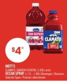 MOTT'S CLAMATO, GARDEN COCKTAIL