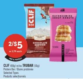 CLIF (68g) or/ou TRUBAR (50g)