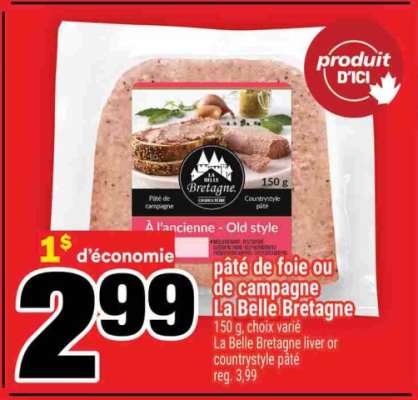 PÂTÉ DE FOIE OU DE CAMPAGNE LA BELLE BRETAGNE