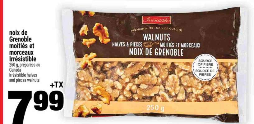 noix de grenoble moitiés et morceaux Irrésistible