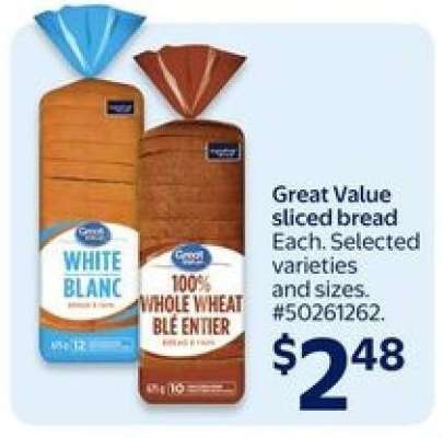 Great Value Sliced Bread
