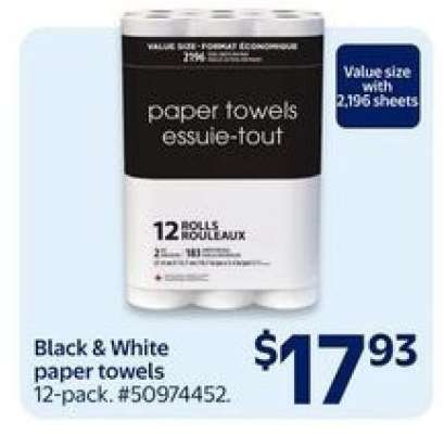 Black & White paper towels