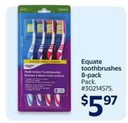 Equate toothbrushes 8-pack