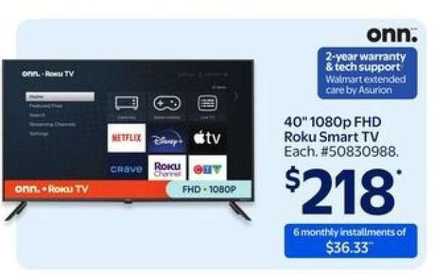 onn. Roku Smart TV