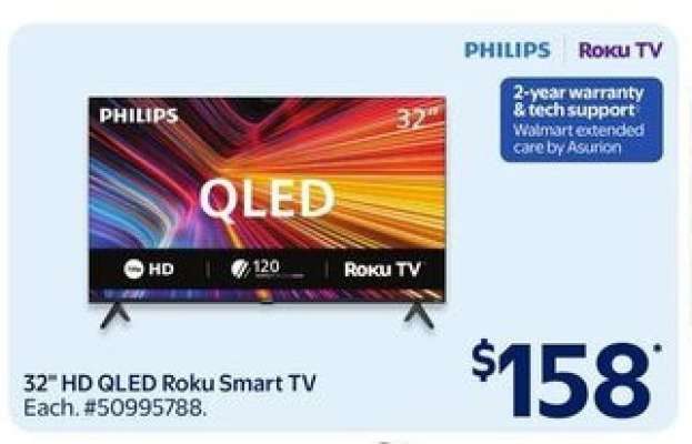32" HD QLED Roku Smart TV