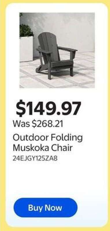 Outdoor Folding Muskoka Chair