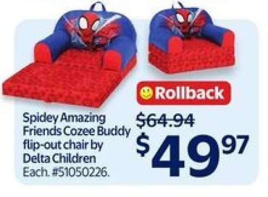 Spidey Amazing Friends Cozee Buddy flip-out chair by Delta Children